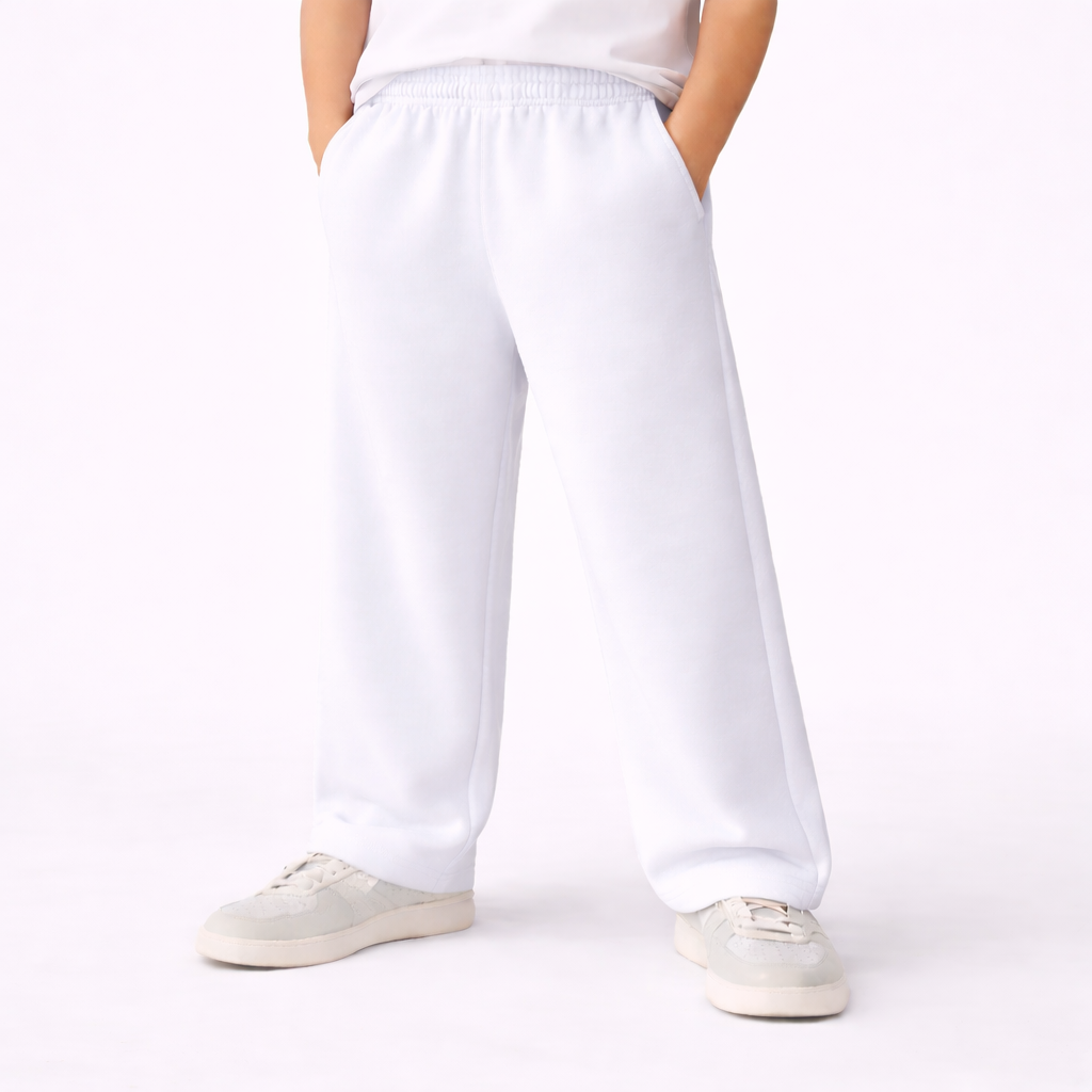 Kids Unisex Open Bottom Sweatpants
